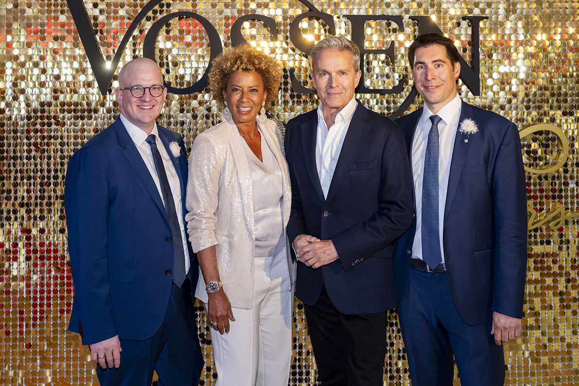Marco Talasz (GF VOSSEN), Arabella Kiesbauer, Alfons Haider, Michael Unger (GF VOSSEN)