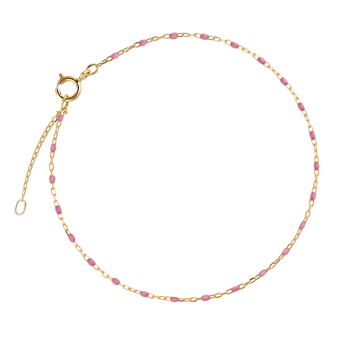 Cajoy Goldenes Armkettchen mit pinker Emaille EUR 149,99_13111717