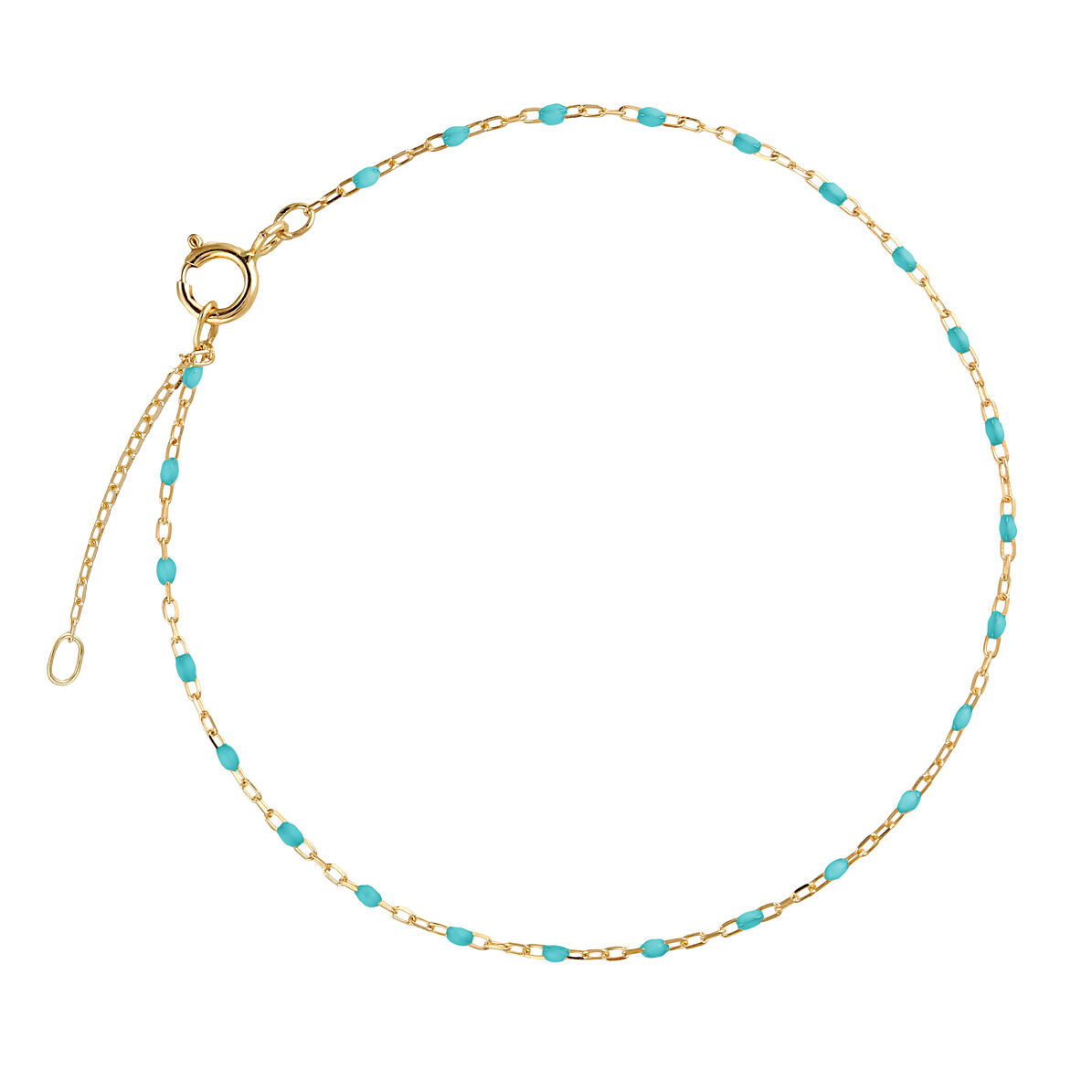 Cajoy Goldenes Armkettchen mit türkiser Emaille EUR 149,99_13111718