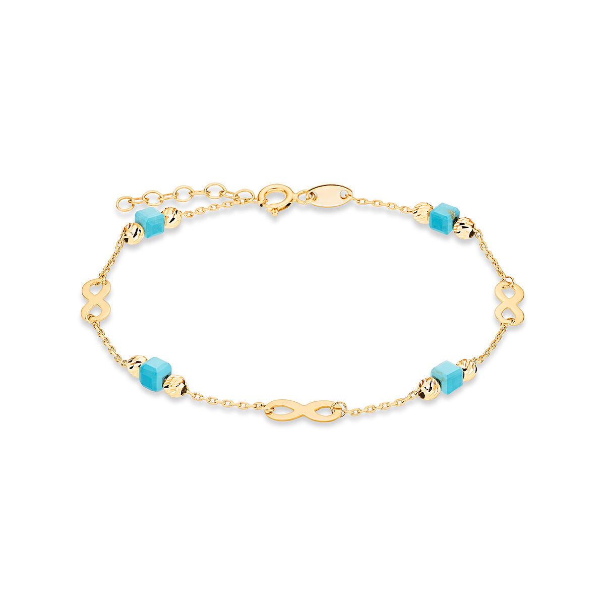 DJ_sh!ne_Türkis_Armband_Infinity_Gold_585_207245