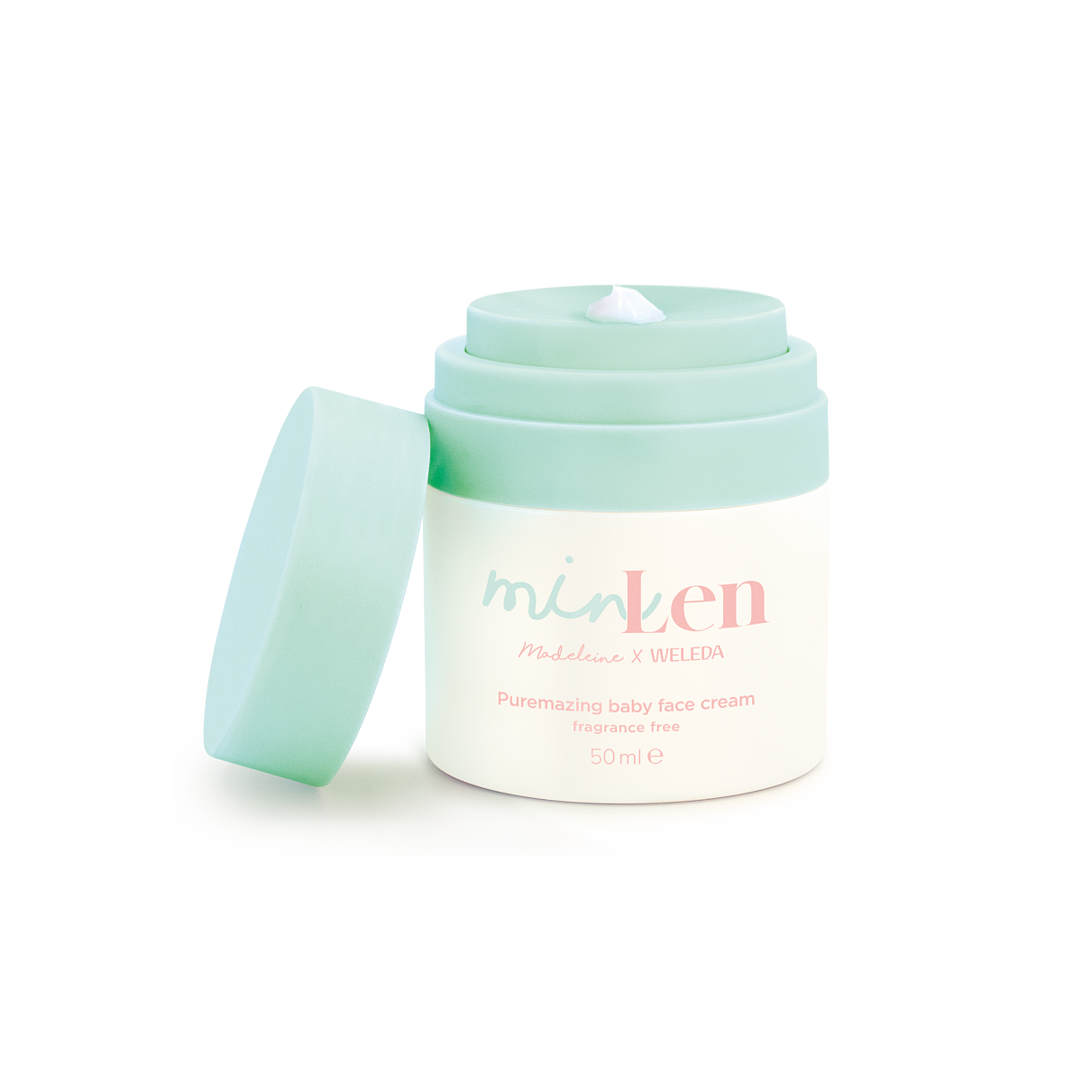 Weleda_minLen Puremazing Baby Face Cream_open_50ml_35,00 EUR_40 CHF