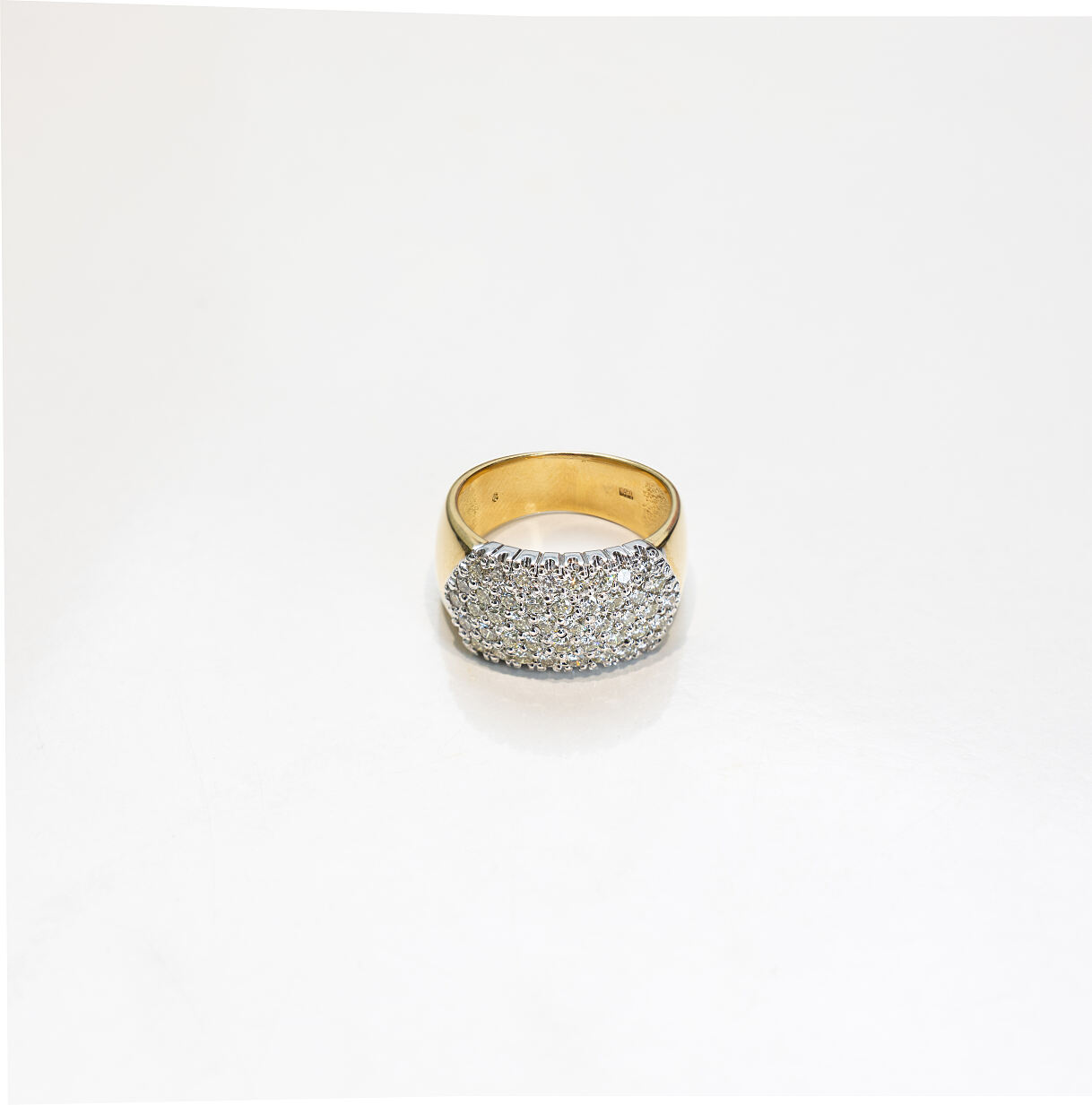  ES_Brillantring zus.ca. 1,10ct Gold 750, tlw. rhodiniert, RW 53, 8,6g 3015010740002