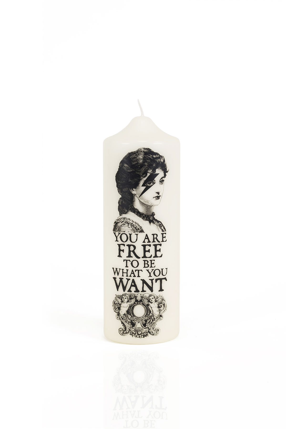 Coreterno_Pillar Candle You are free