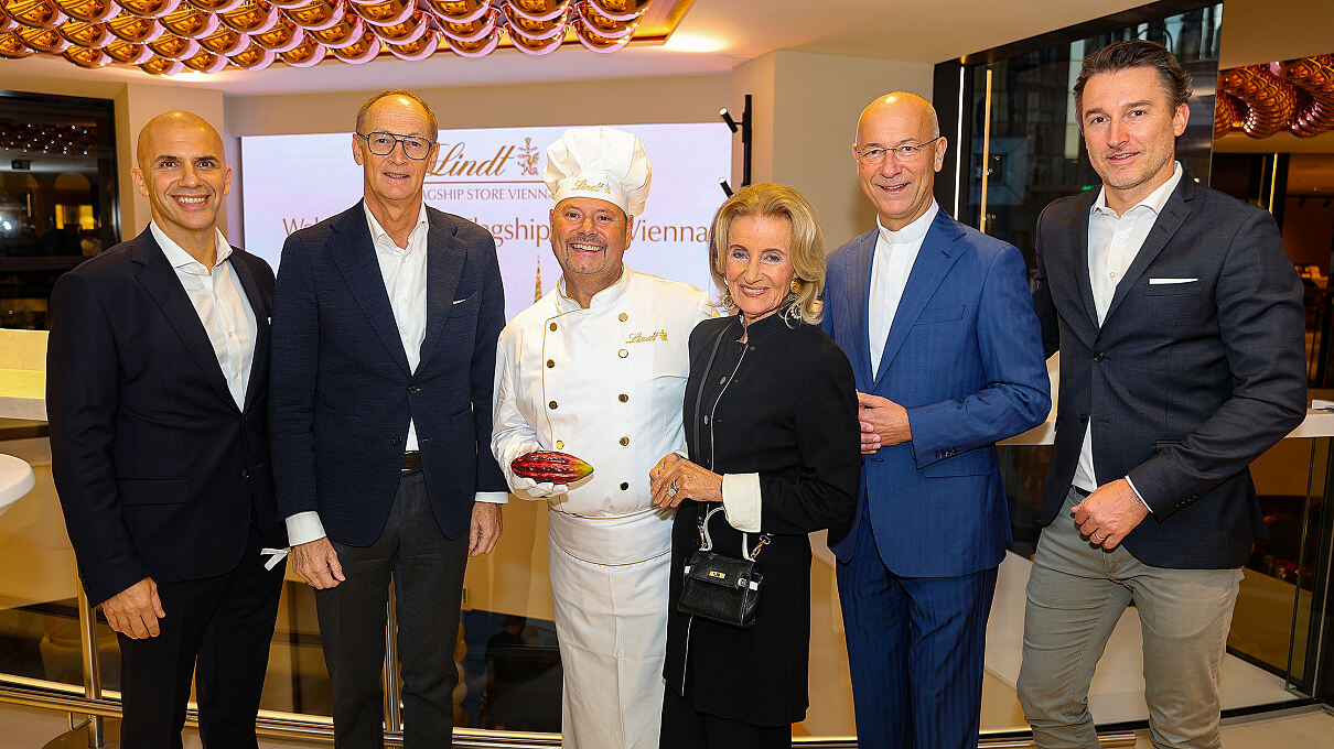Lindt Flagship Store Vienna Ali Kulein, Dr. Adalbert Lechner, Maître Chocolatier Toni, Elisabeth Gürtler, Toni Faber, Michal Spiller