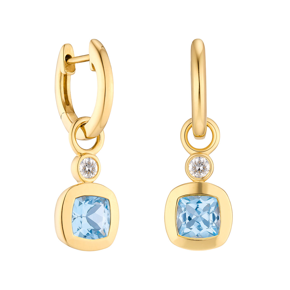 DJ_doro_Brillant Topas Creolen mit Anhänger Gold 585_207340