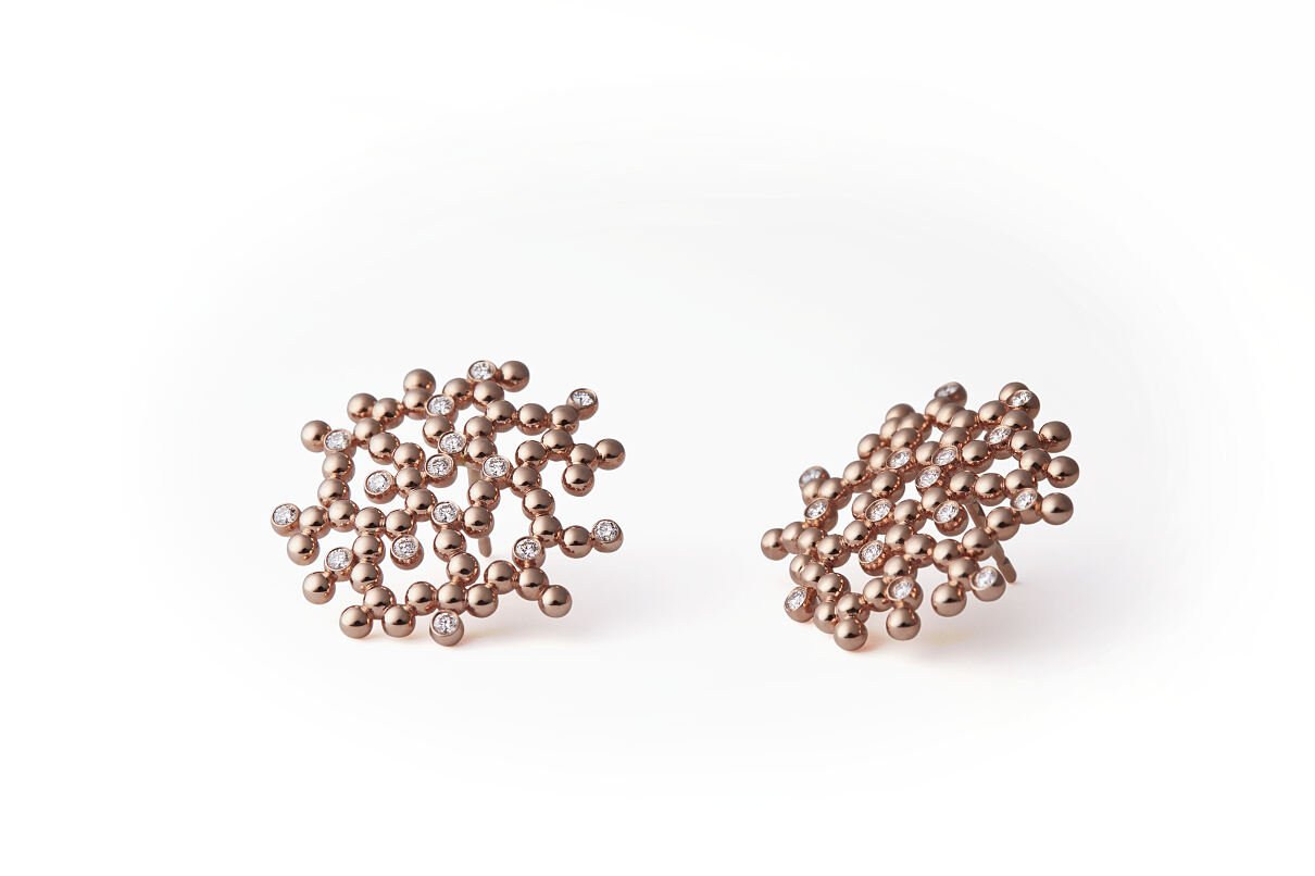 ES_AURELIA_Ohrstecker groß Roségold 585- mit 30 Brillanten zus. 0,30ct TWvsi 