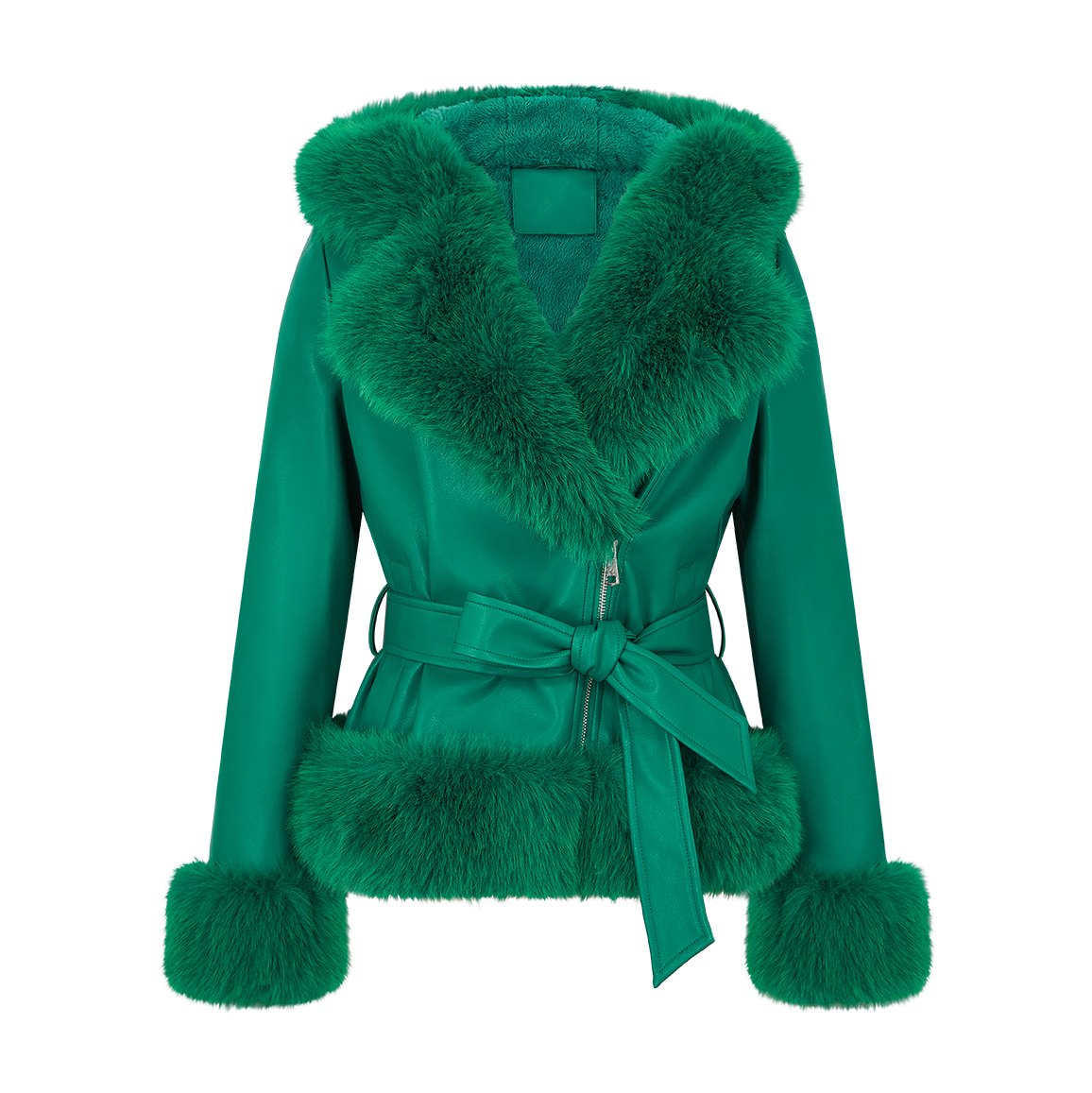 TK Maxx - Damen - Grüne Bikerjacke mit Kunstfellfutter €64,99