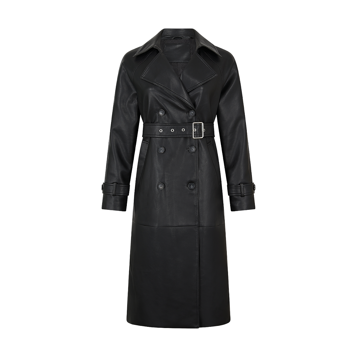 TK Maxx - Damen - Schwarzer Kunstledermantel €49,99