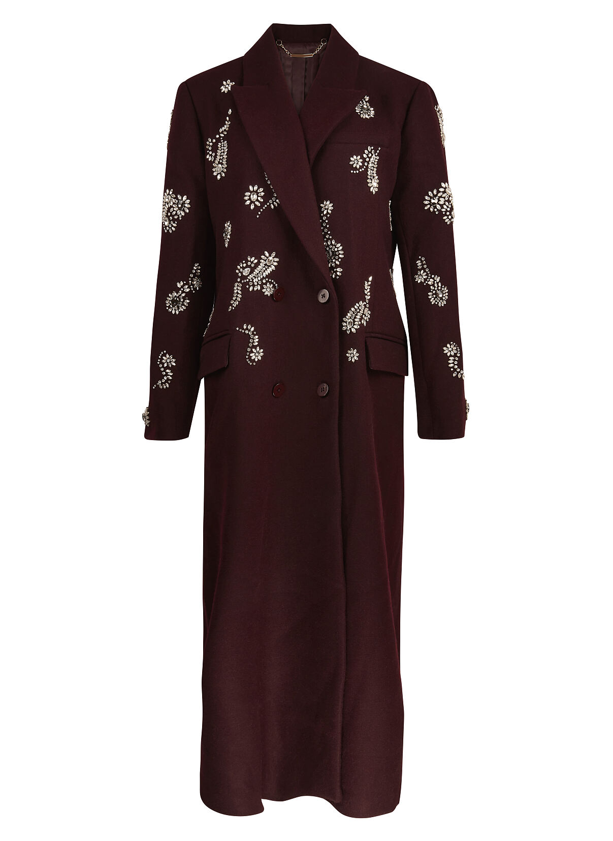 TK Maxx - Weinroter Mantel mit Schmuckdetails €229,99 ( UVP €799,99)