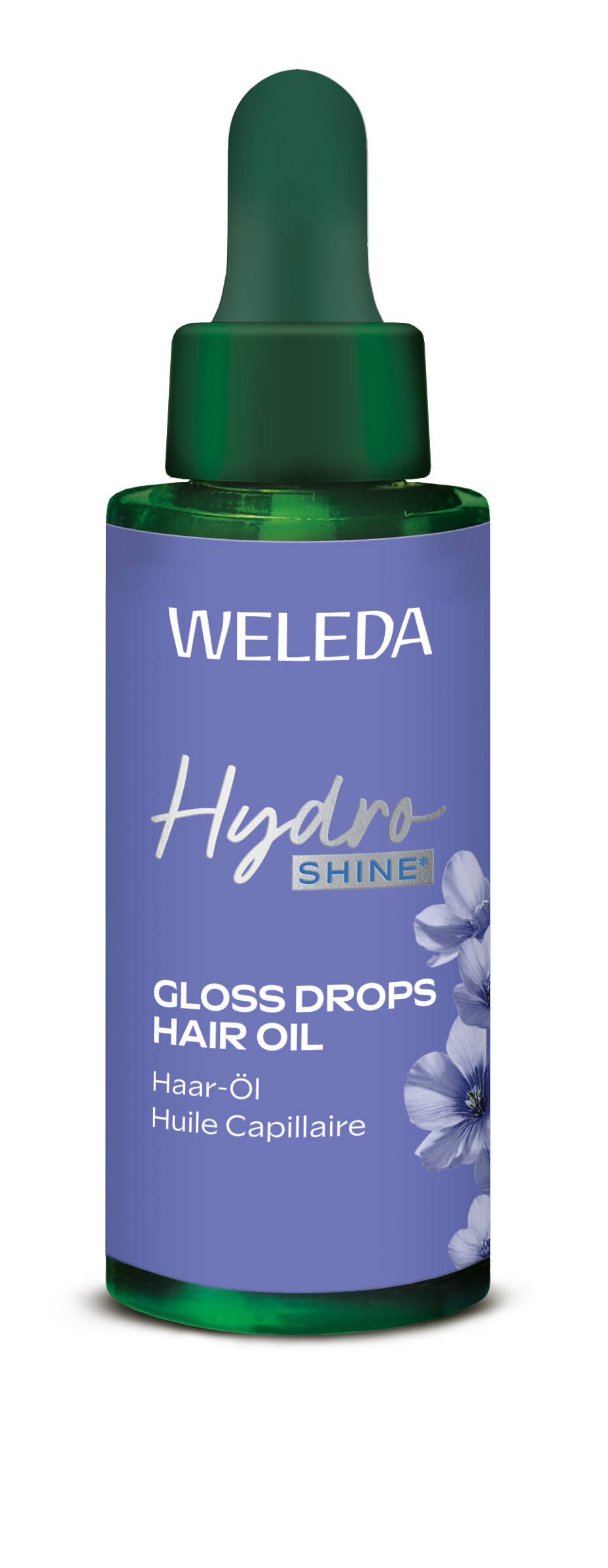 WELEDA_Hydra Shine_Gloss Drops Haar-Öl Alpen-Lein_ 30ml_UVP 9,95€
