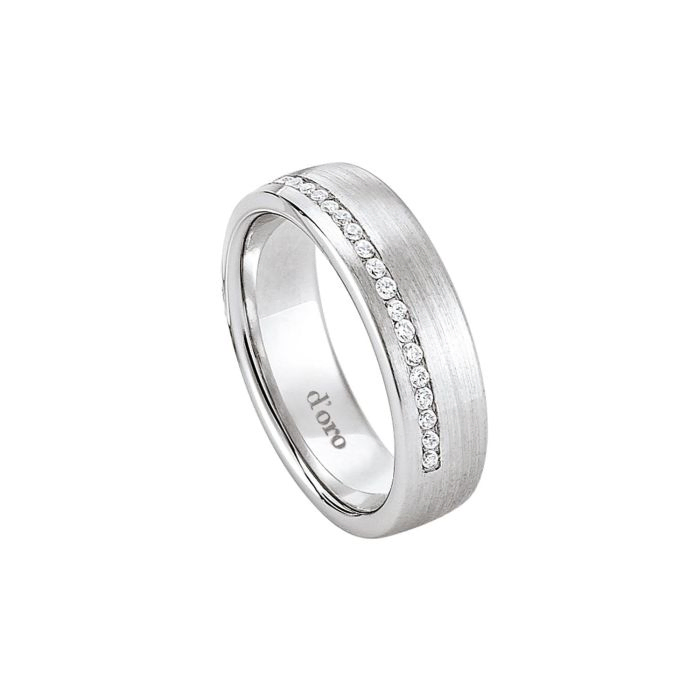 DJ_Ehering Weißgold 585 mit Brillant seidenmattiert_174287