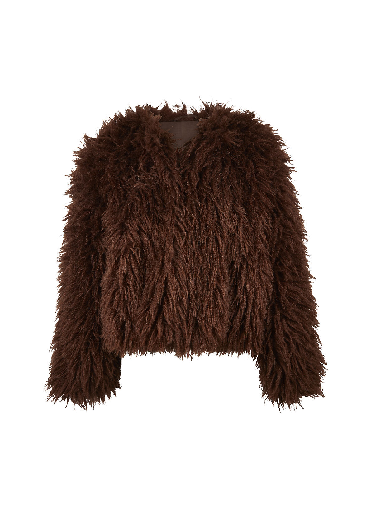 TK Maxx – Braune Kunstfelljacke €49,99 (UVP €74,99)