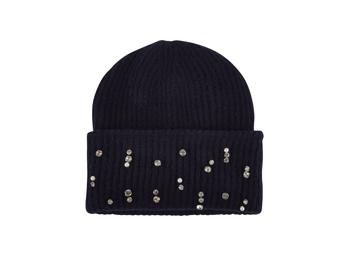 TK Maxx – Blaue Beanie mit Diamanten €12,99