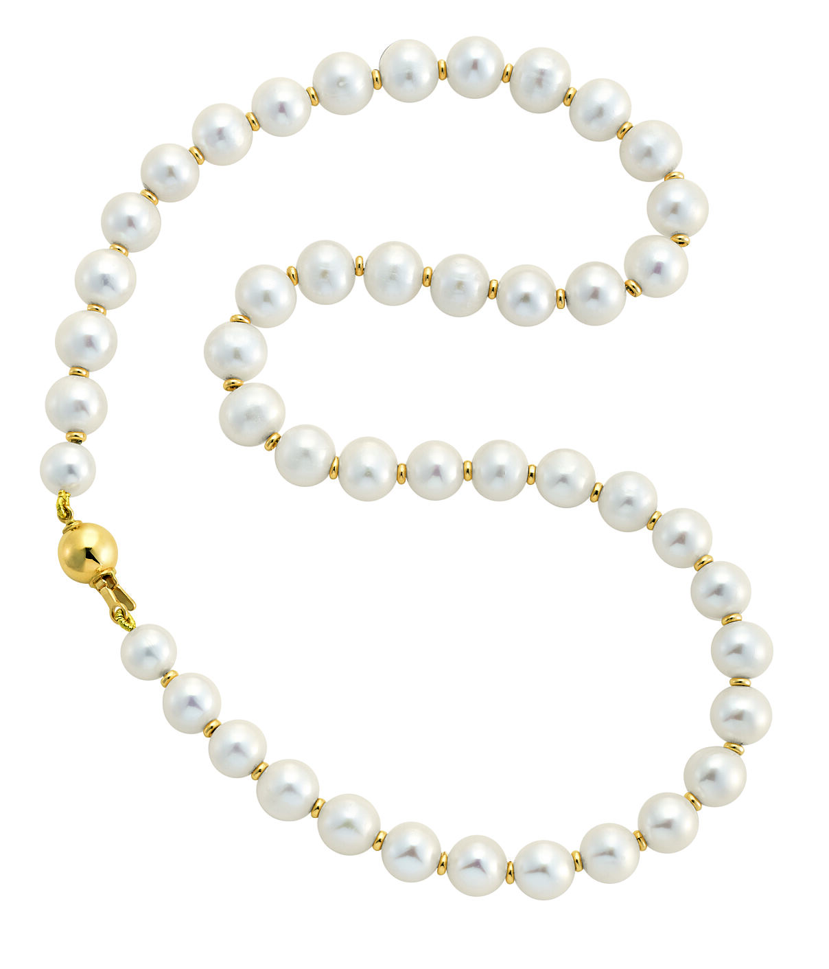 Collier ab € 269,– mit Kulturperlen,Gelbgold 585