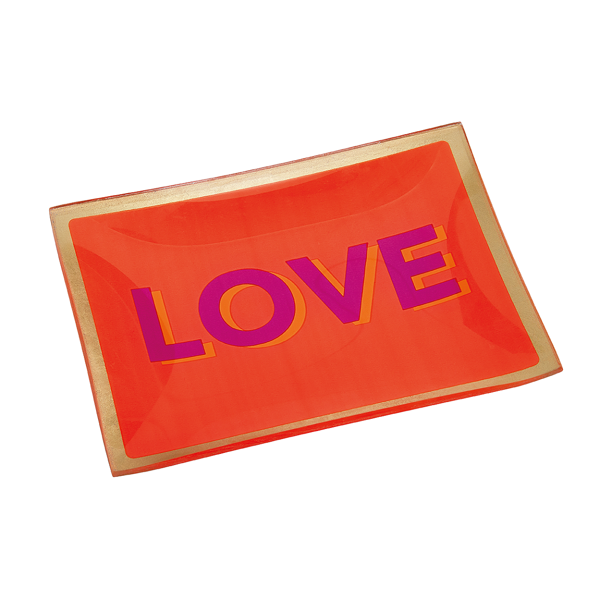 TK Maxx - Rote Glasschale LOVE €5,99