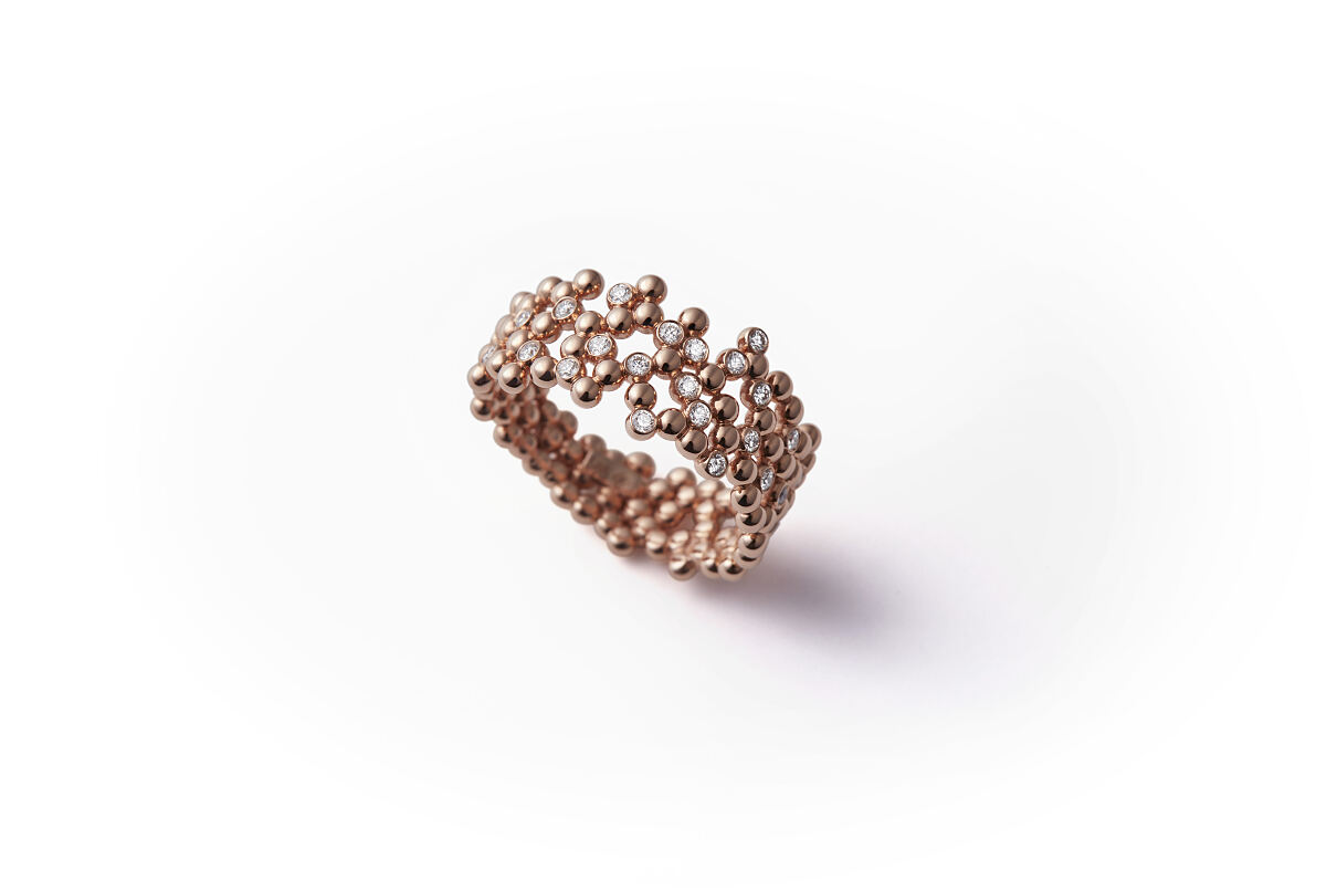 DJ_AURELIA_Ring M Roségold 585- mit 25 Brillanten zus. 0,25ct TWvsi, 2450,-