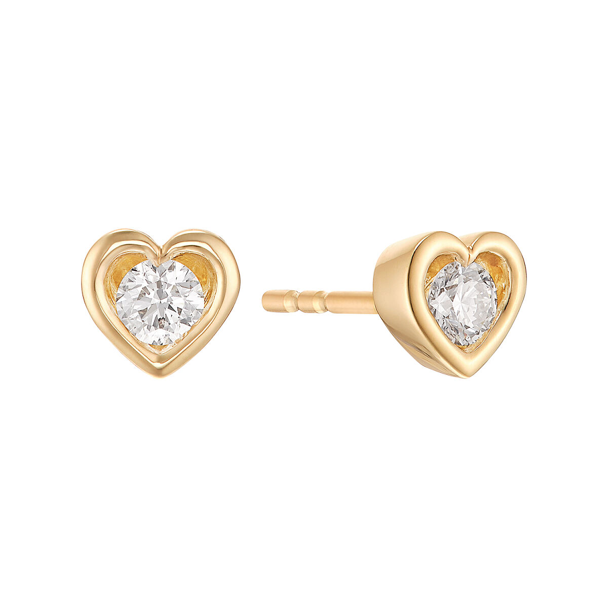 DJ_Endless Love_Brillant Solitär Ohrstecker Herz Gold 585_208787