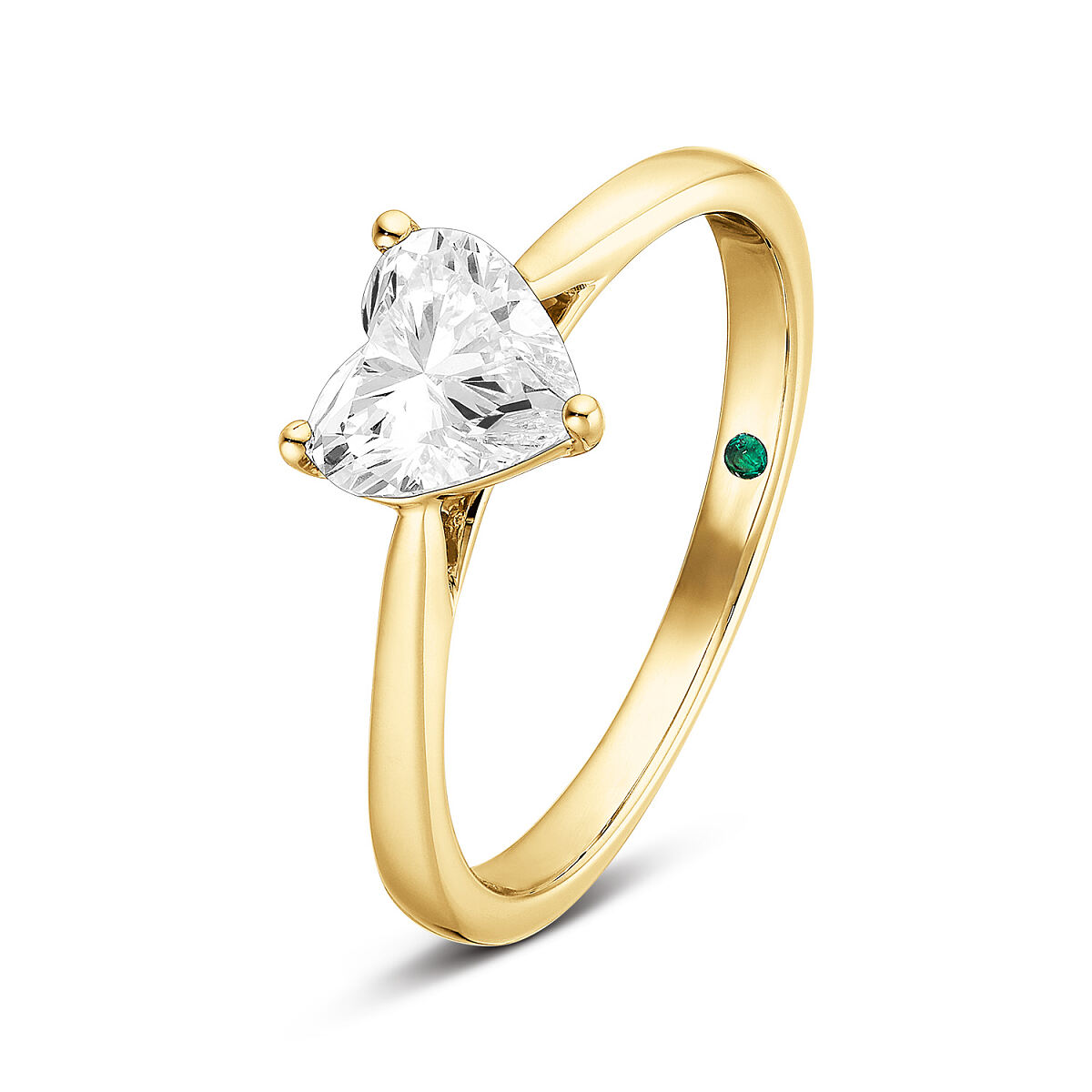 ESbD _Lab Grown Diamond Solitär Ring Gelbgold im Brillantschliff 2565014