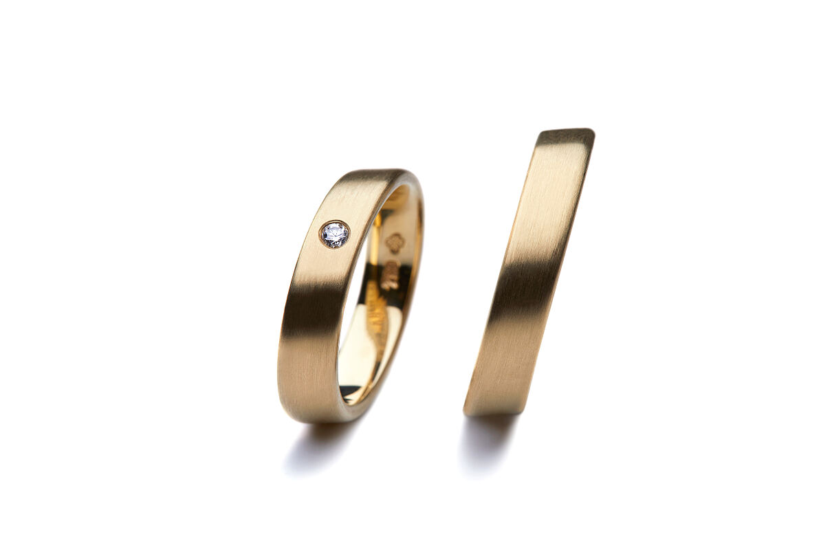 ESbD_20 Grad_Ringpaar gelbgold Brillanten 0,04 ct