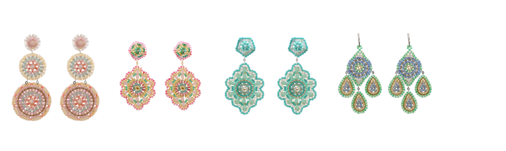 Bunte Boho-Ohrringe
